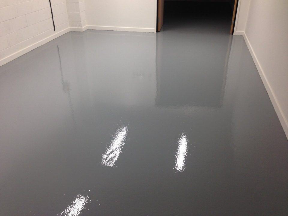 Grey office resin floor