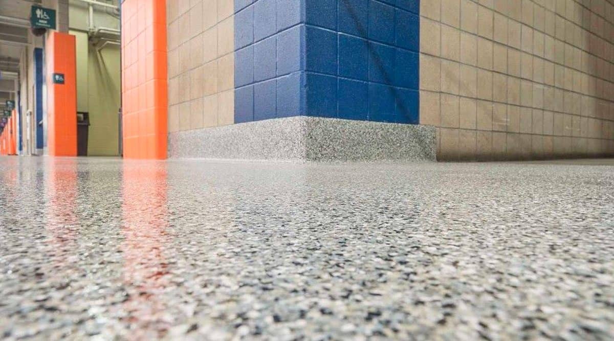 factory flake resin flooring