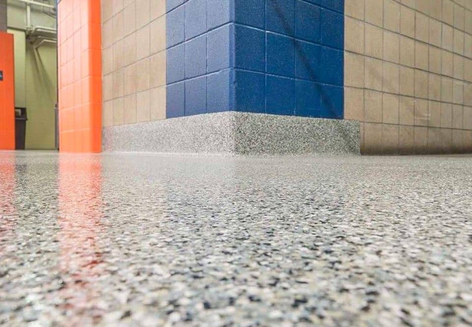 factory flake resin flooring