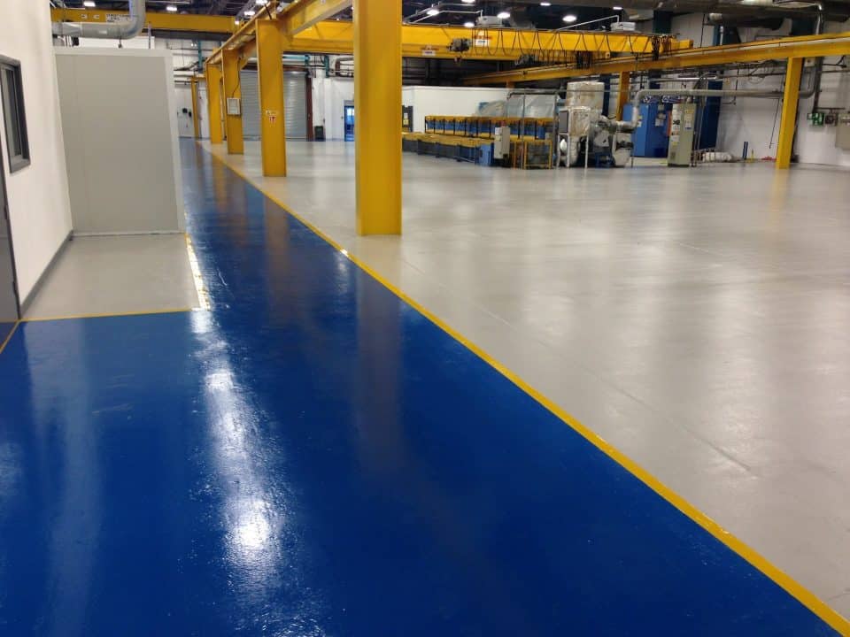 two tone resin floor in Industrial Resin Flooring