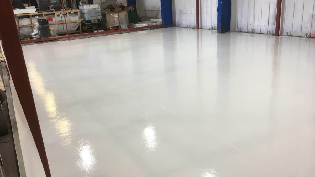Durable resin industrial floor