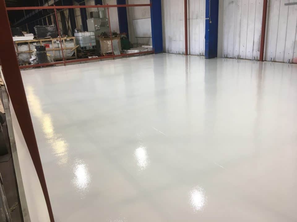 Durable resin industrial floor