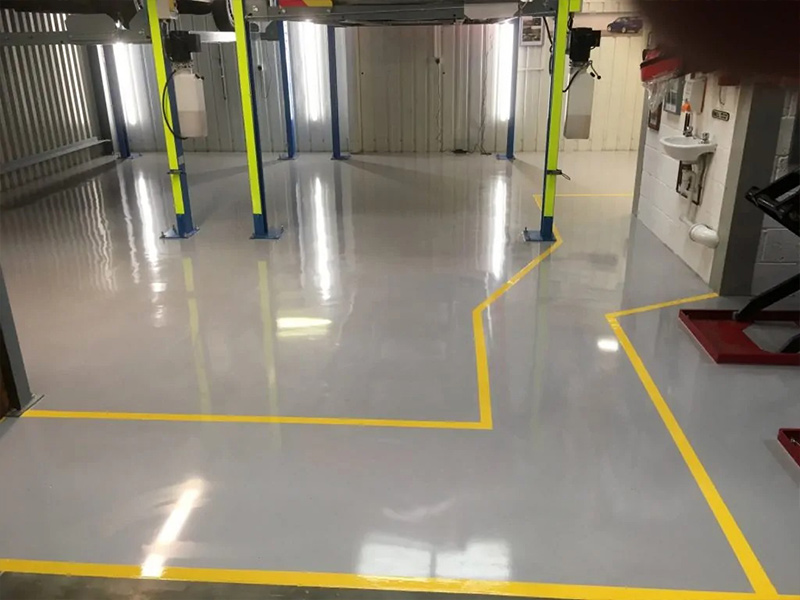 car-garage-factory-floor Epoxy Self Smoothing Screed Flooring 2